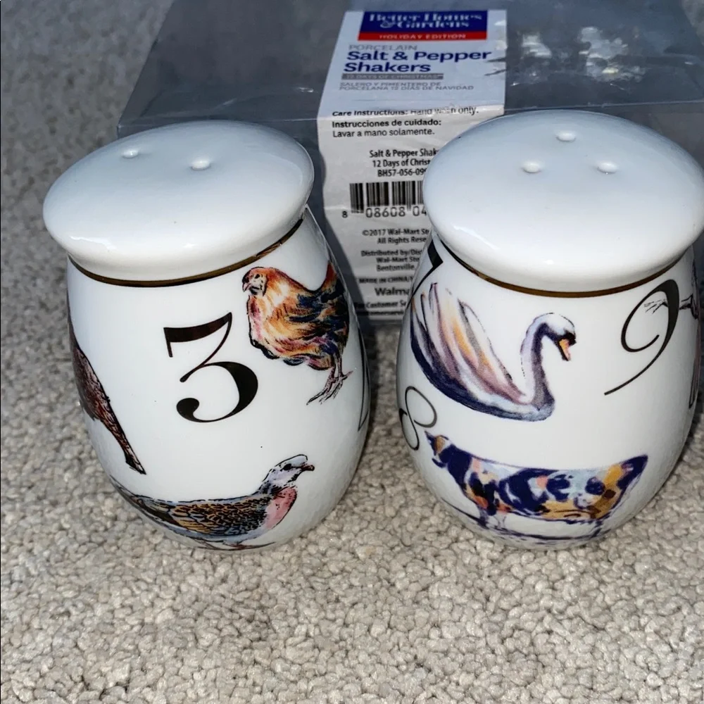 Better Homes & Gardens‎ 12 Days of Christmas Salt & Pepper Shakers Set of 2